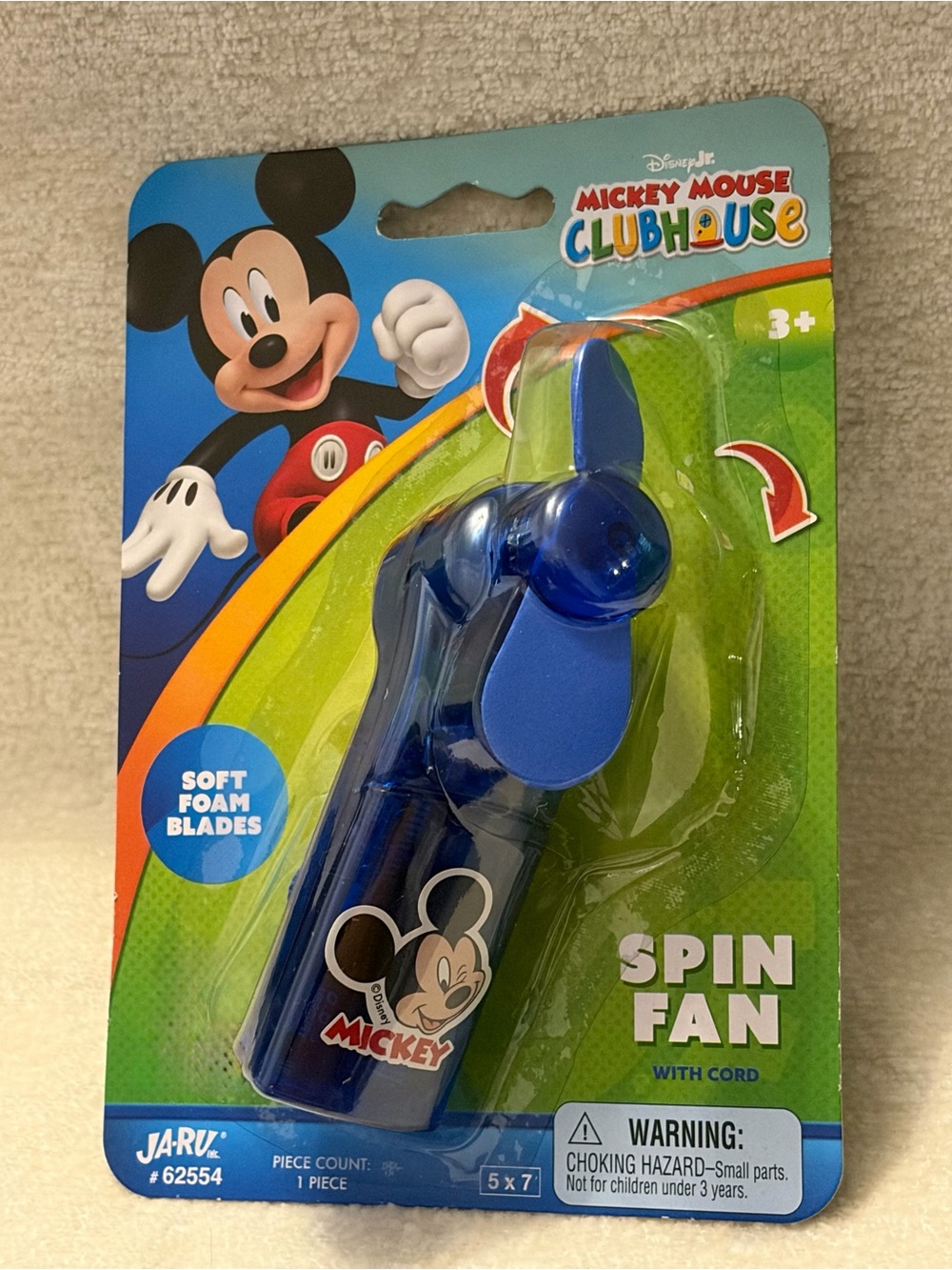 Disney Mickey Mouse Clubhouse Handheld Spin Fan in Blue